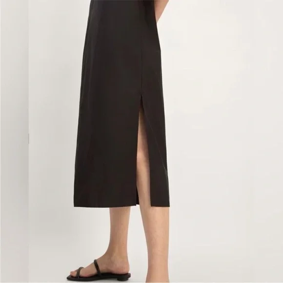 NWT Everlane Supima Puff Sleeve Maxi Dress Black XS - Picture 2 of 10